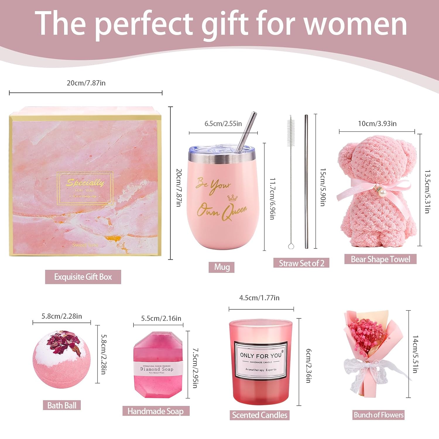 Gift Baskets for Women,10 PCS Spa Self Care Package for Birthday, Thank You, Get Well, Perfect Relaxation Gifts for Mom, Grandma,Sister, Best Friends,Christmas,Holiday, Valentines Day Presents for Her - Image 2