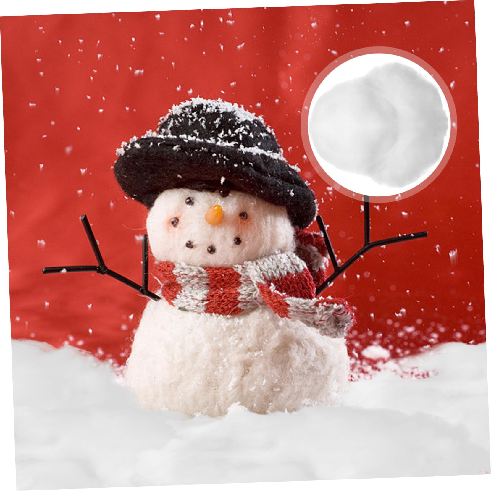 Cabilock 3stücke Künstliches Schneedecken Flauschige Kunstschnee-Dekoration Für Weihnachten Winterliche Szenen Und Festliche Anlässe Leicht Und Wiederverwendbar