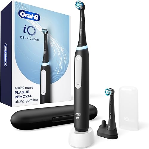 Miniatura 10 de Oral-B iO Series 3 Limited - Cepillo de dientes eléctrico con (2) cabezales de cepillo, recargable, color blanco