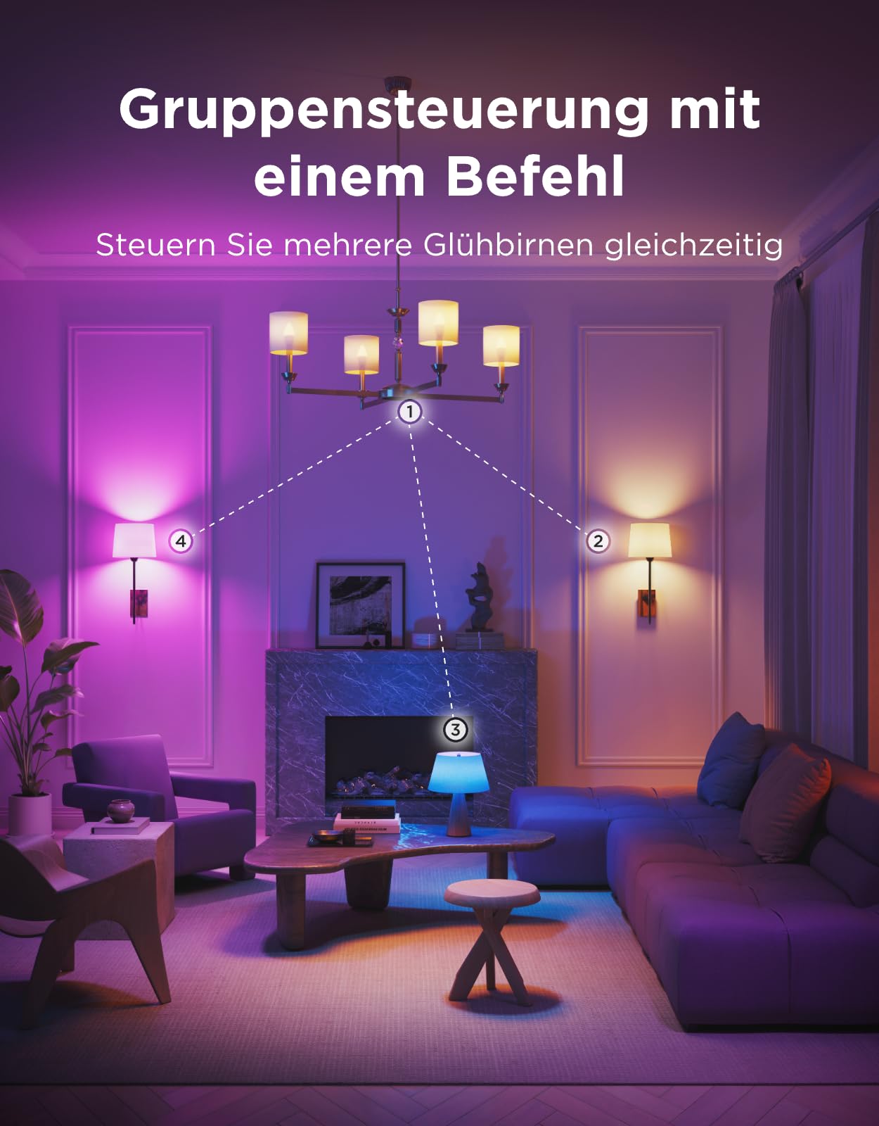 Govee GU10 und E14 Smart LED Glühbirnen Combo mit Matter, Alexa und Google Assistant, RGBWW dimmbar
