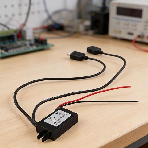 Convertitore DC DC 12V Ingresso a 5V 3A Uscita Dual USB Adattatore di Ricarica Per Automotive E Outdoor Elettronica