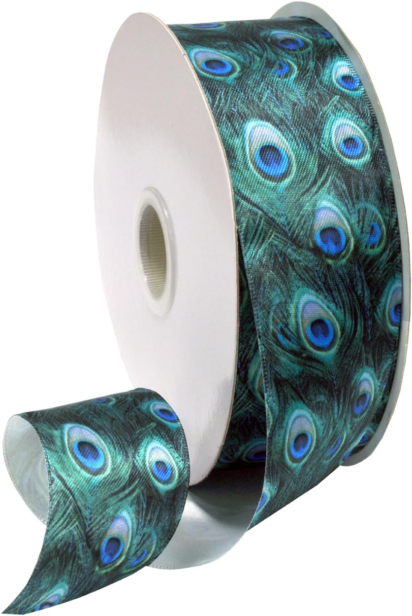 Morex Ribbon Plume Ribbon, 1-1/2" by 25-Yards, Peacock Blue (7538.38/25-703)