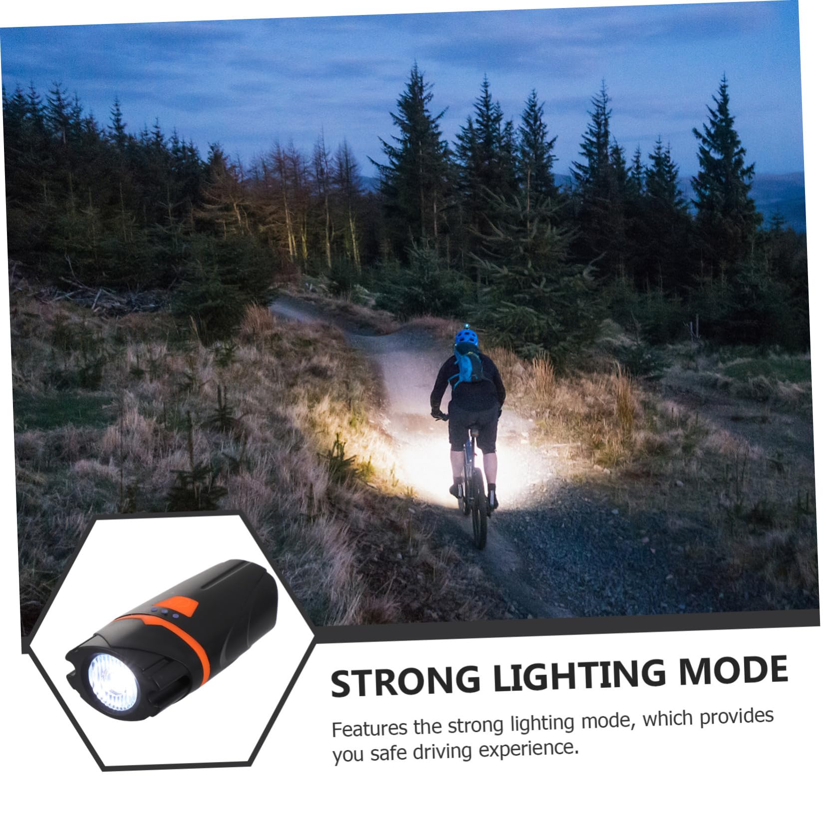 BESPORTBLE 3pezzi Fanalino Anteriore per Bicicletta USB Ricaricabile e Leggero Accessorio di Sicurezza per Ciclismo Notturno e Piovoso Facile da Installare