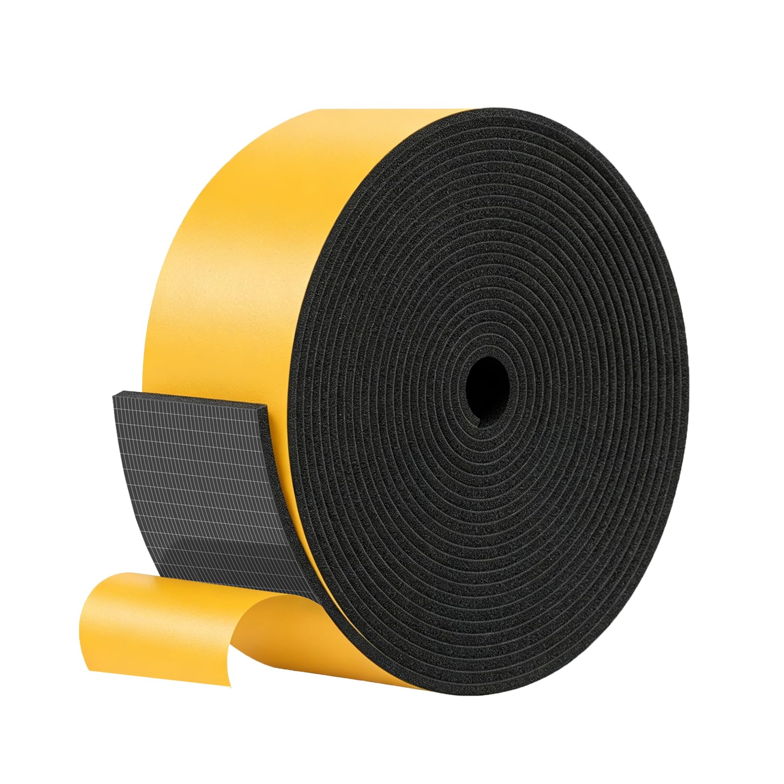 Draft Excluder for Doors,Window Draft Excluder,High Density CR,Strong Adhesive,Soundproof,Window Seal for Door,Window(Black,50mm x 3mm x 5M)