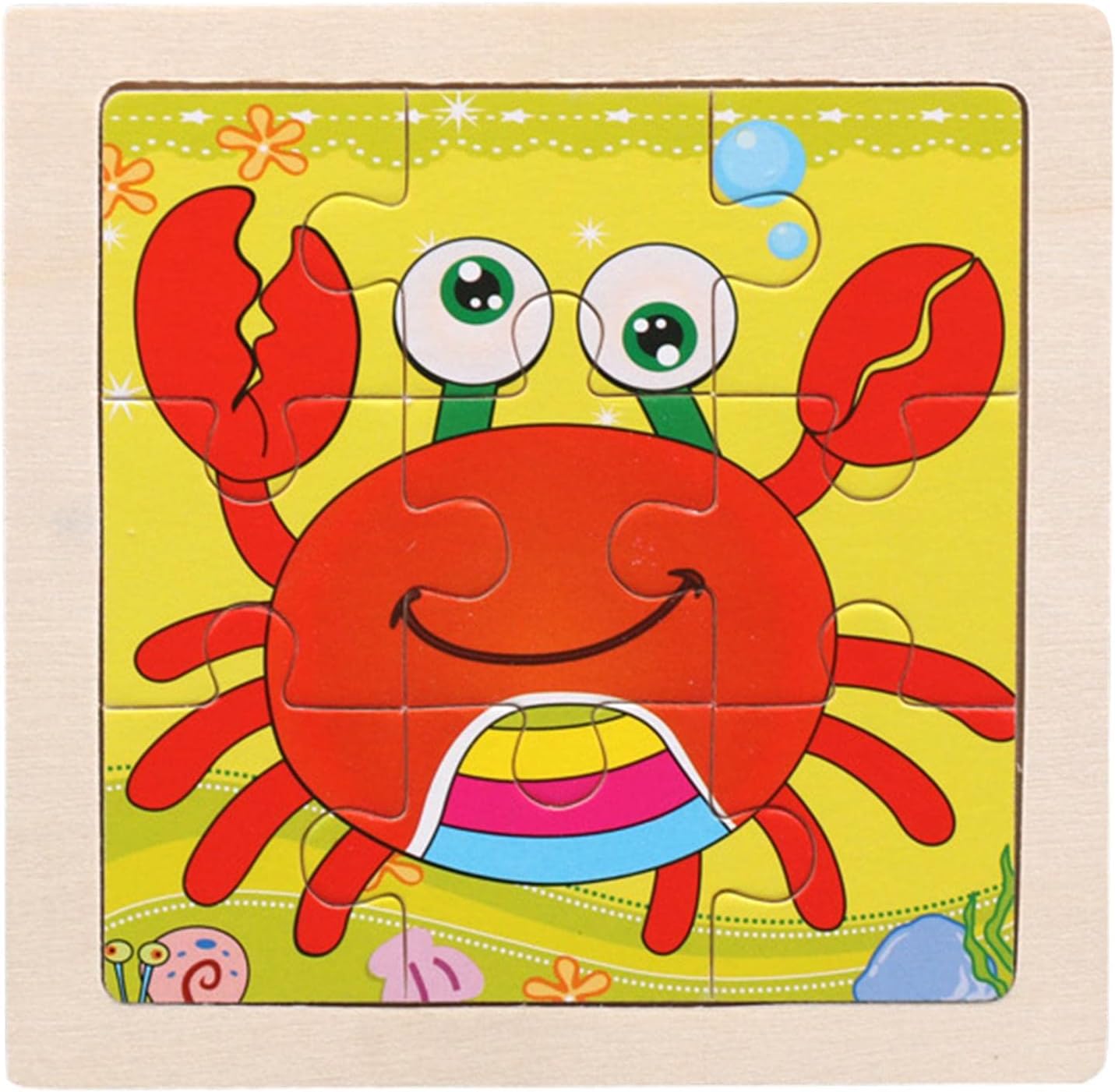 2 5歳 パズル 子供 動物 車 ジグソーパズル 子供のための木製パズル 木製ジグソーパズル 9ピース 漫画の動物のパターンを持つパズル 男の子と女の子のための就学前の学習初期教育パズルおもちゃ 幼児 知育玩具