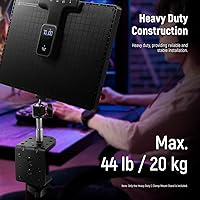 Vista 5 de NEEWER Abrazadera C resistente con columna de montaje para soporte de luz, abrazadera de escritorio de metal ajustable con tornillos de 1/4" 3/8