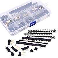 Vista 7 de Glarks Kit surtido de conectores de clavijas macho y hembra de 0.094 pulgadas, 100 protectores apilables y 12 cabezales de placa PCB separables