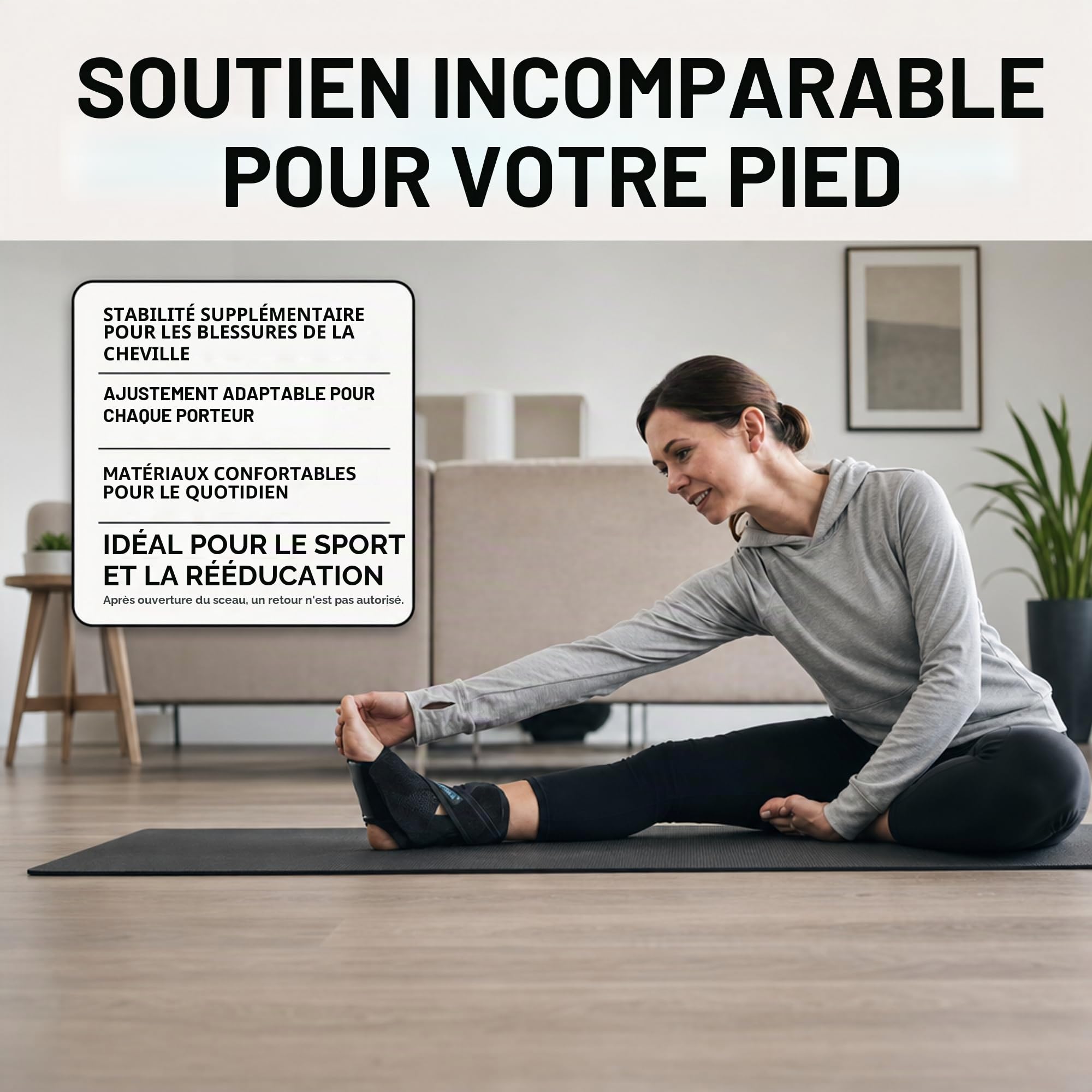 Aircast AirGo Attelle de cheville en différentes tailles pour le pied gauche ou droit - 1 pièce - Confort maximal et stabilité optimale pour une guérison rapide et un mouvement actif (M, Droit)
