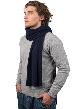 Dalle Piane Cashmere Mens 100% Cashmere Scarf | Soft warm scarf, 15x79in, fall and winter, pure cashmere, cozy gift for men, great present, Made in Italy