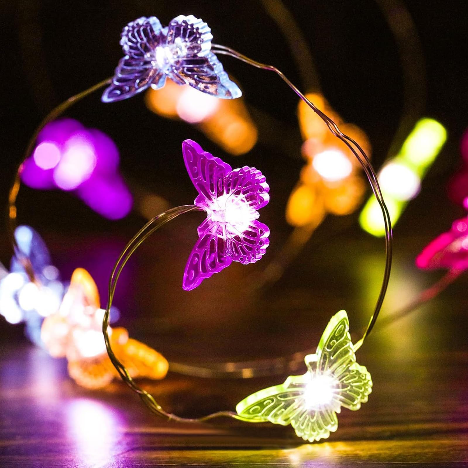 ENLACE Fairy Lights Butterfly, 2 m 20 LED Butterfly Fairy Lights, Decorative Light for Outdoor Indoor, Fairy Lights for Weddings, Parties, Garden, Christmas Decoration, Spring Decoration - Image 3