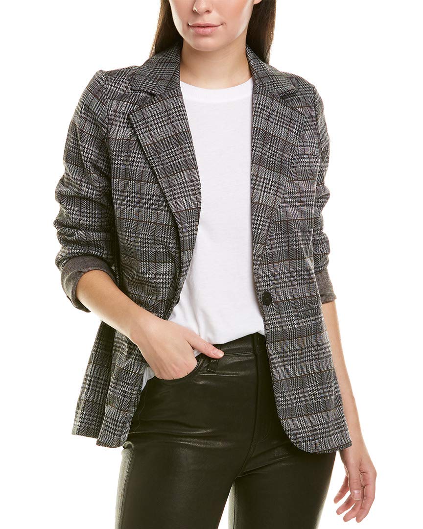Women's Plaid Ponte Blazer