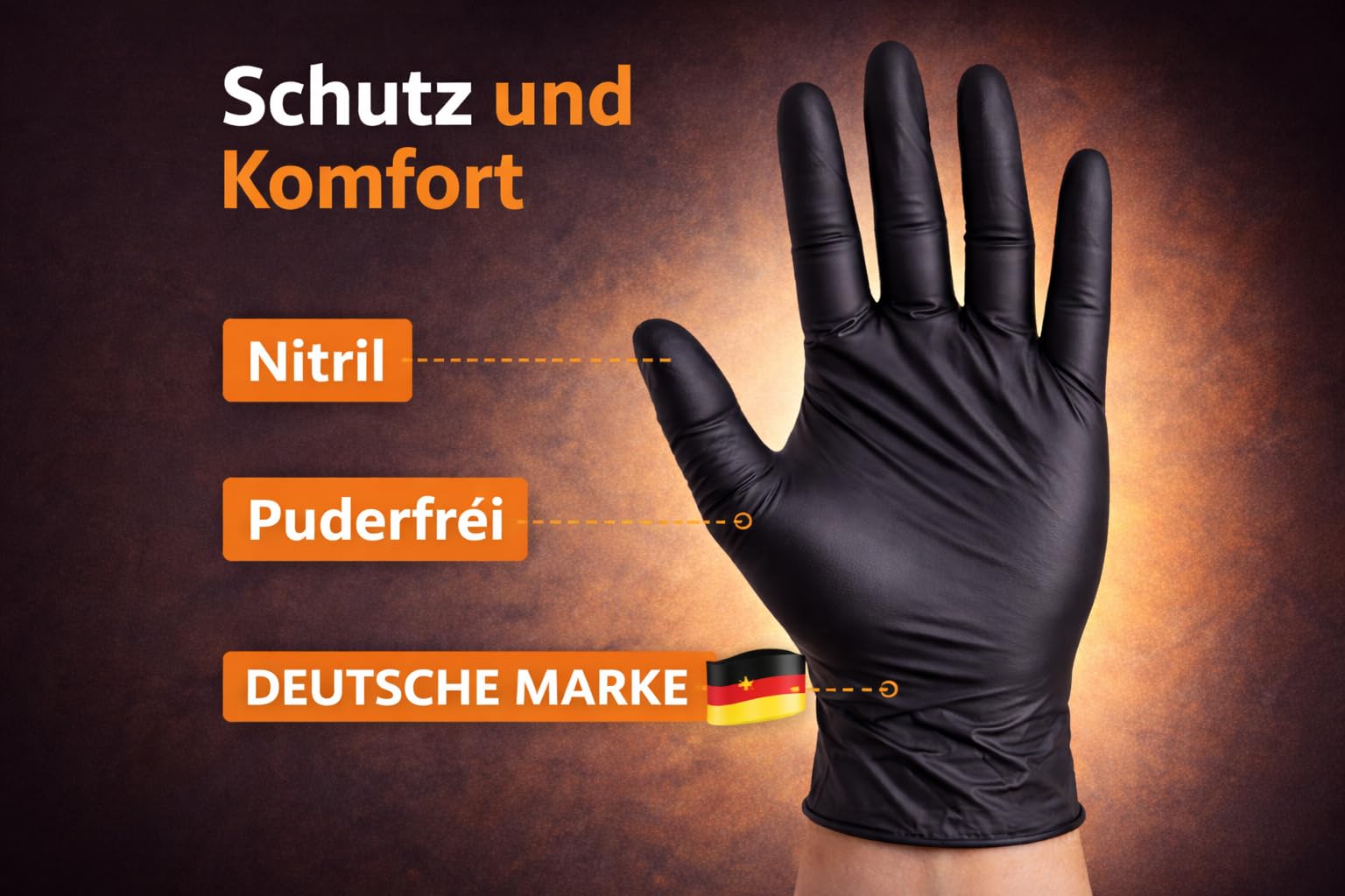 Inoverse Guantes desechables de nitrilo, 1000 unidades (talla M), guantes de nitrilo negros, sin polvo ni látex, guantes desechables para limpieza, cocina y medicina, aptos para alimentos