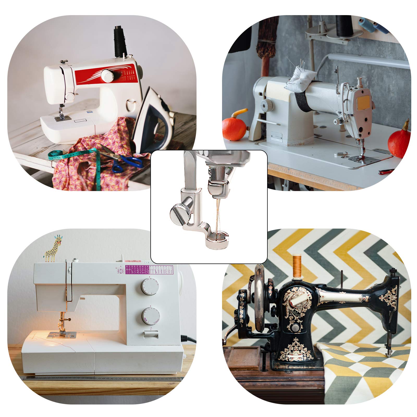AIEX Quiltliniaalvoet Presser Free Motion Stopvoet voor Quilten Borduren Past op alle Naaimachines met Lage Schacht