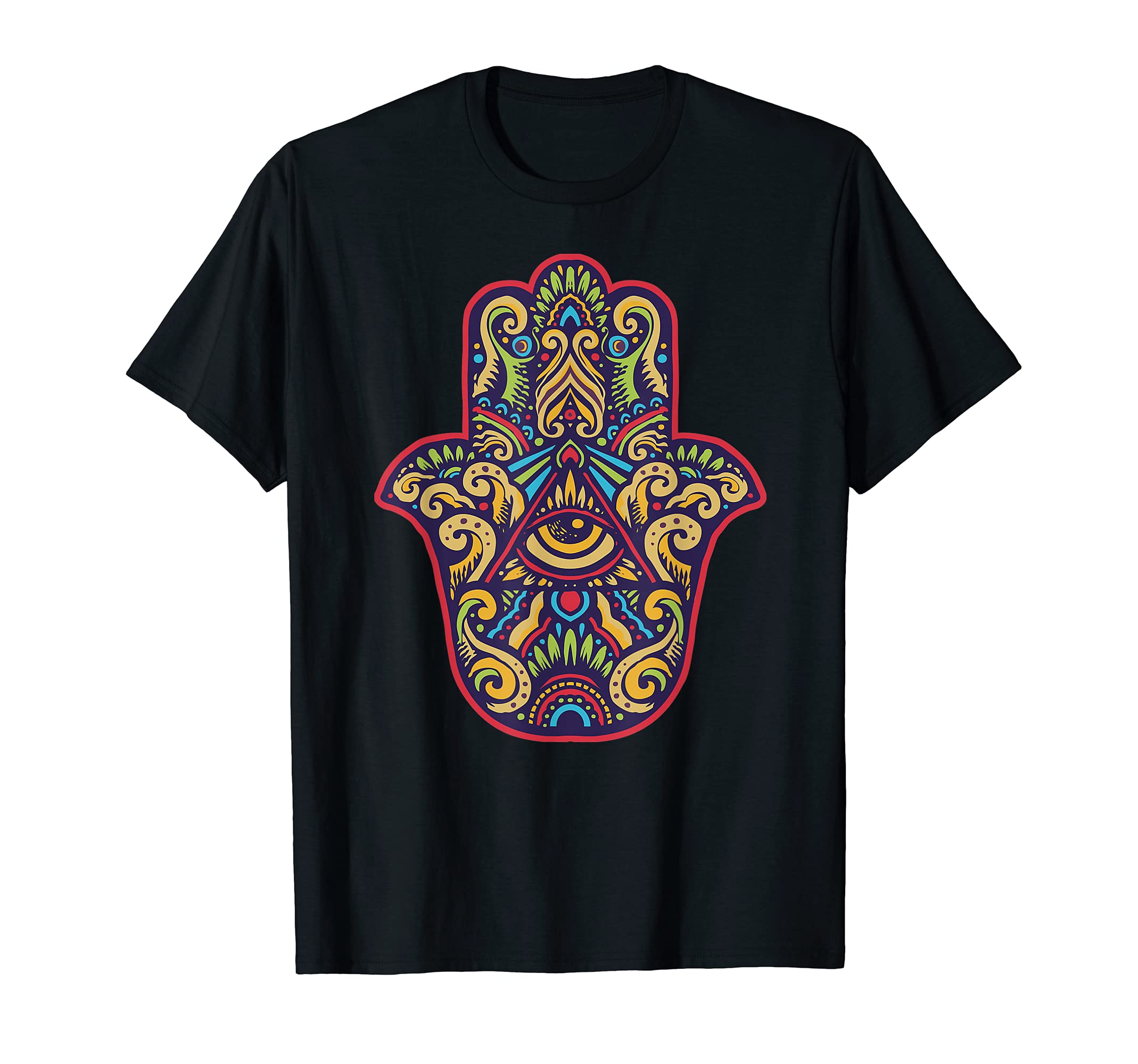 Spiritual Mystic Eye Third Eye All Seeing Eye Hamsa Hand T-Shirt