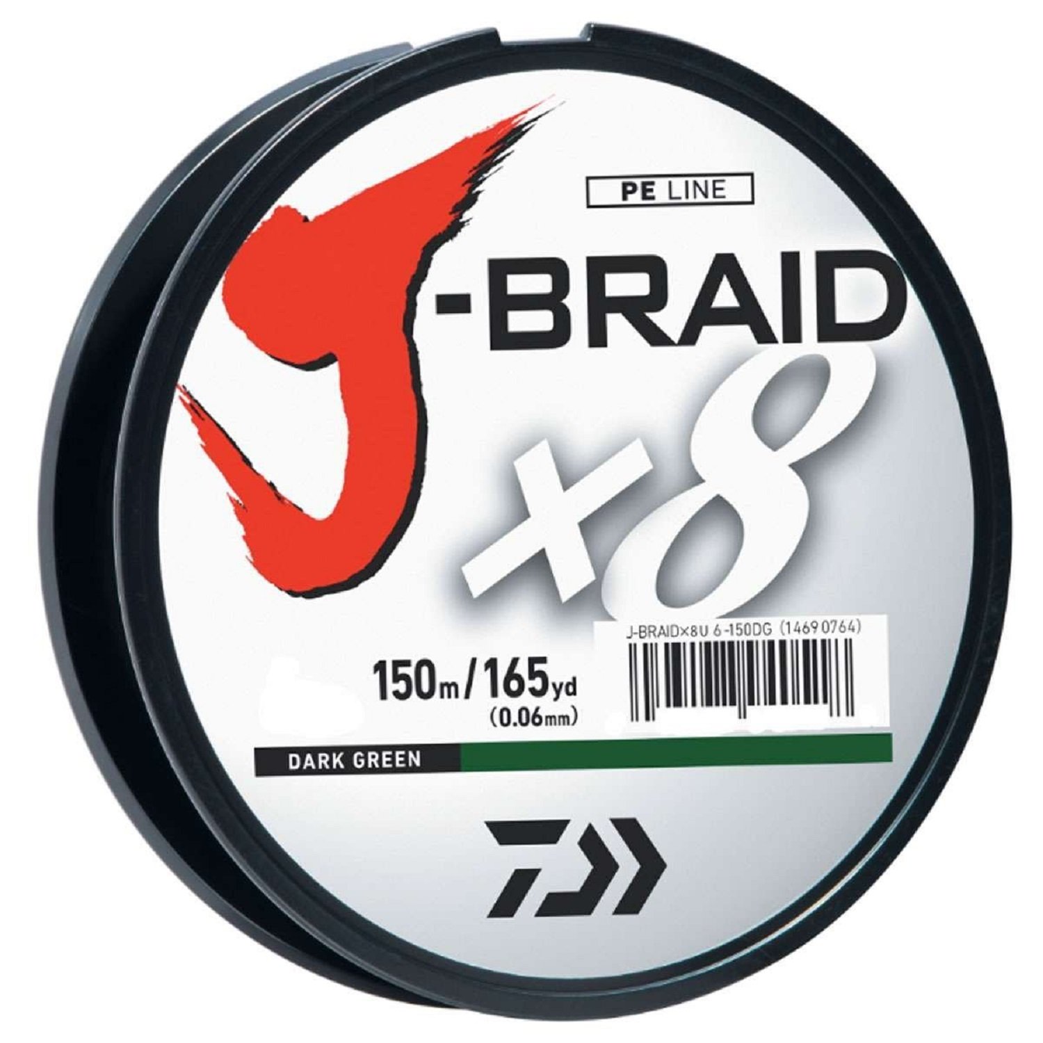 Daiwa J-Braid 150M 8-Strand Woven Round Braid Line
