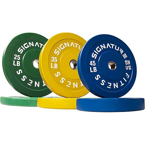 Olympic Bumper Plates, 2" Weight Plates for Strength Training & Weightlifting, Pairs, Sets or Sets with 7FT Barbell, Multiple Options