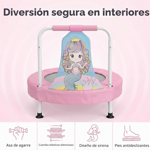 Foto 2 de 7 de CZCPARY - Trampolín para bebé, mini cama elástica para niños, interior y exterior, para niños de 6 meses a 3…
