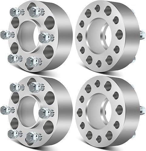SCITOO 4 adaptadores espaciadores de rueda centrados de 6 x 5 a 6 x 5, 12 x 1.5, 3.075 in, 2 pulgadas, compatibles con 2002-2009 para espaciadores
