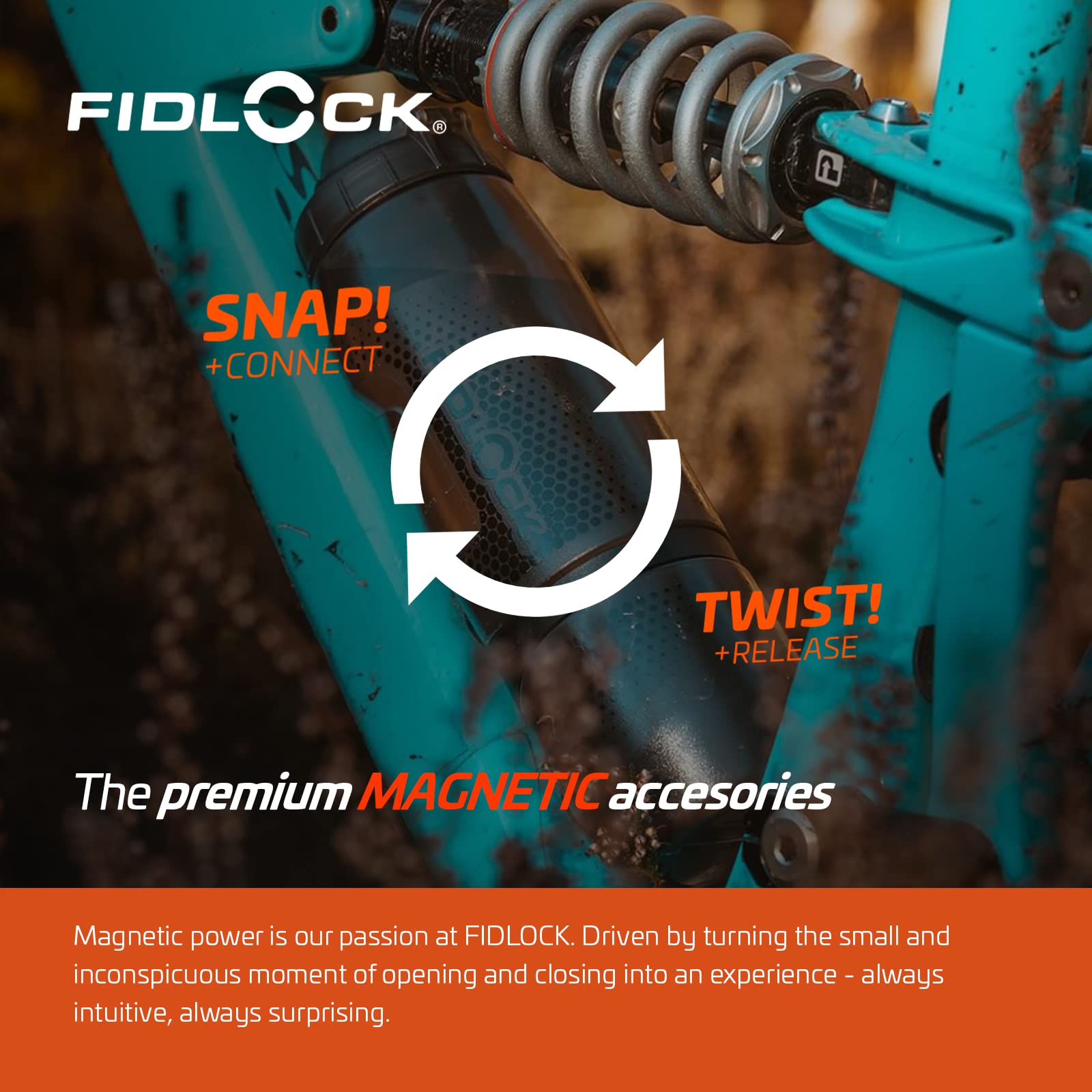 Fidlock Twist 800 Butelka + baza, czarna, przezroczysta
