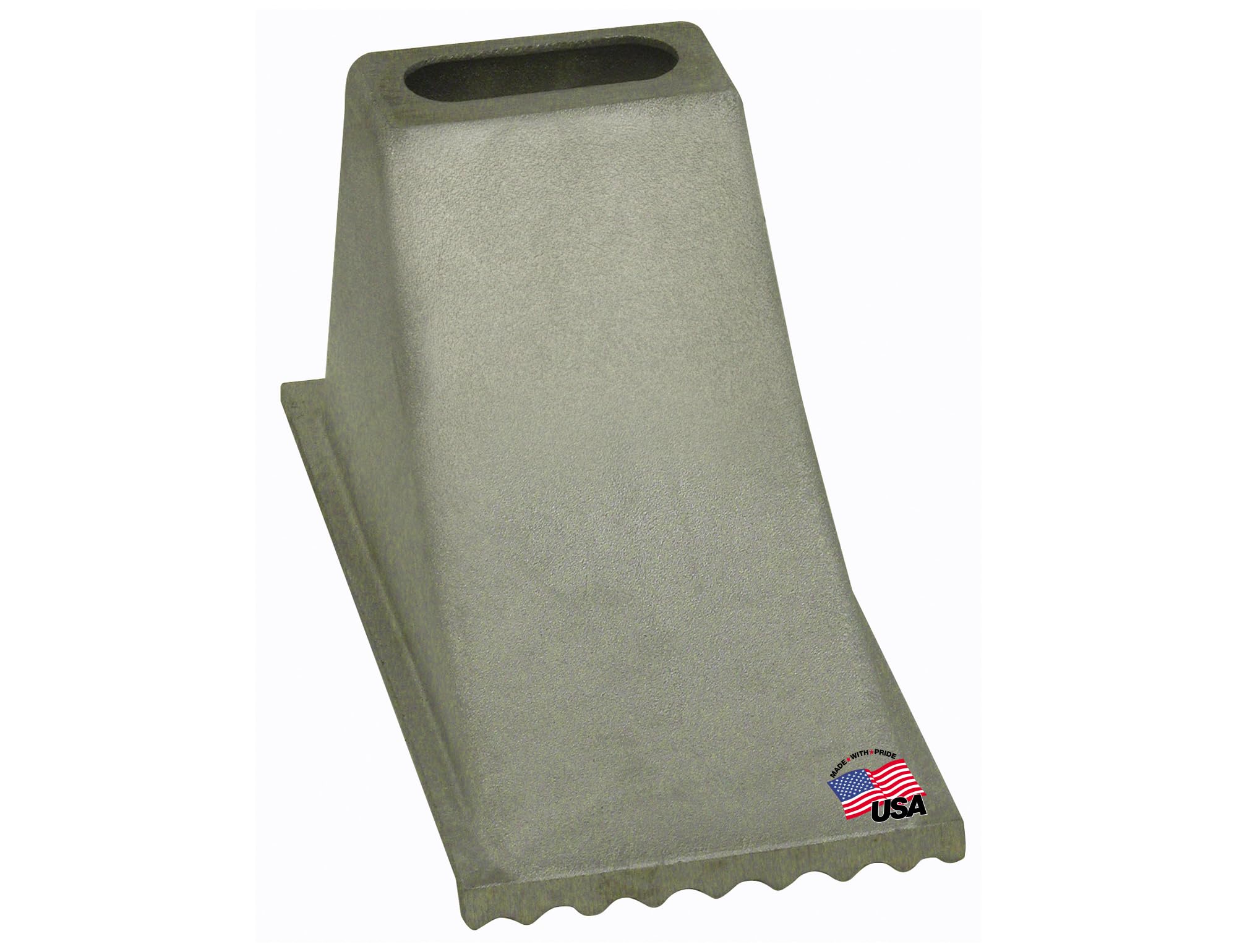 Buyers Products WC1267 Aluminum Wheel Chock, 6.25 x 12.25 x 7 Inch, Steep Slope Design with Rugged Teeth for Extra Stability