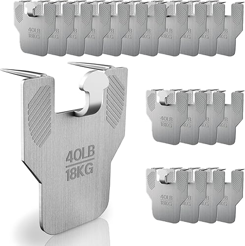 20 ganchos para colgar cuadros de yeso con garra ganchos de pared para colgar fotos, espejo, kit de póster de fotos, sin daños, colgador de pared disponible en Yaxa Colombia