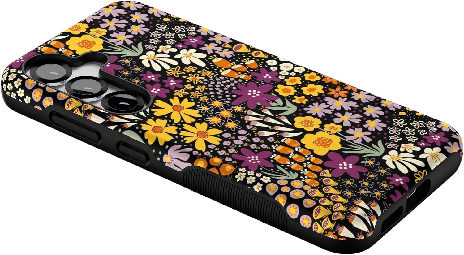 Casely Galaxy S25 Case | Falling for You | Plum Floral | Bold Protective Design | Compatible with MagSafe