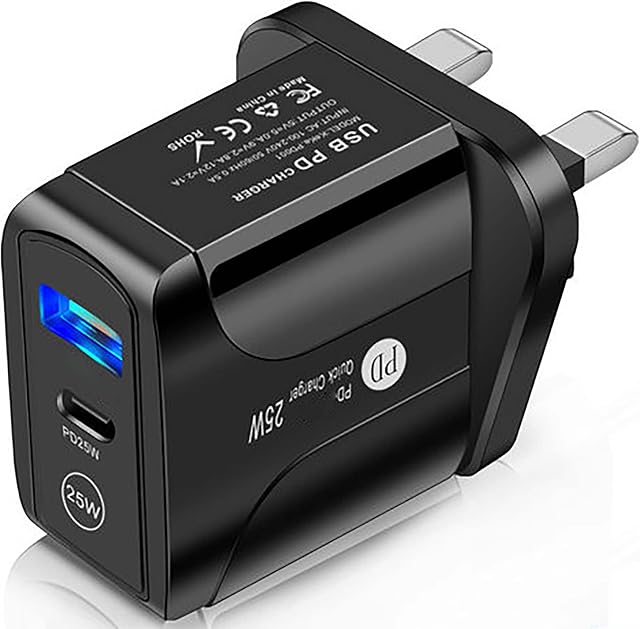 Usful-Tech 25W USB C/PD/USB 3 Fast Charger compatible Samsung GalaxyS22/Ultra S21/Ultra S20 Note 20 10 Ultra Super Fast Charger Type C