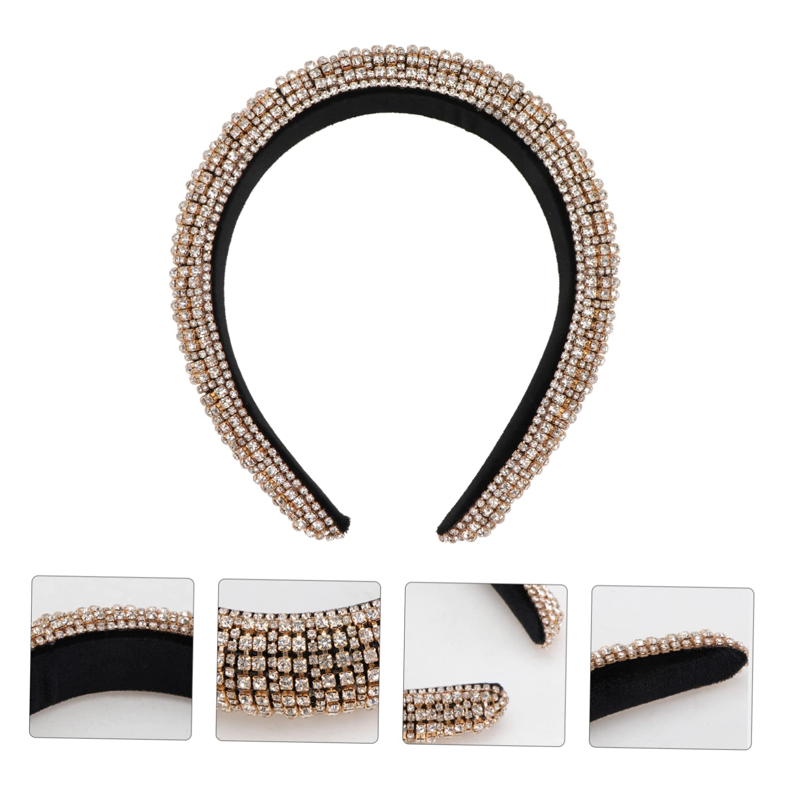 VALICLUD Fascia Per Capelli Cristalli Cerceotto Resistente Copricapo Strass Fascia Per Capelli Lucida Per Donna e Signora