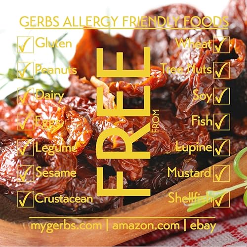 Miniatura 25 de Frutas secas GERBS, Top 14 libres de alergia alimentaria, sin sulfuro, sin conservantes, sin OMG, vegano