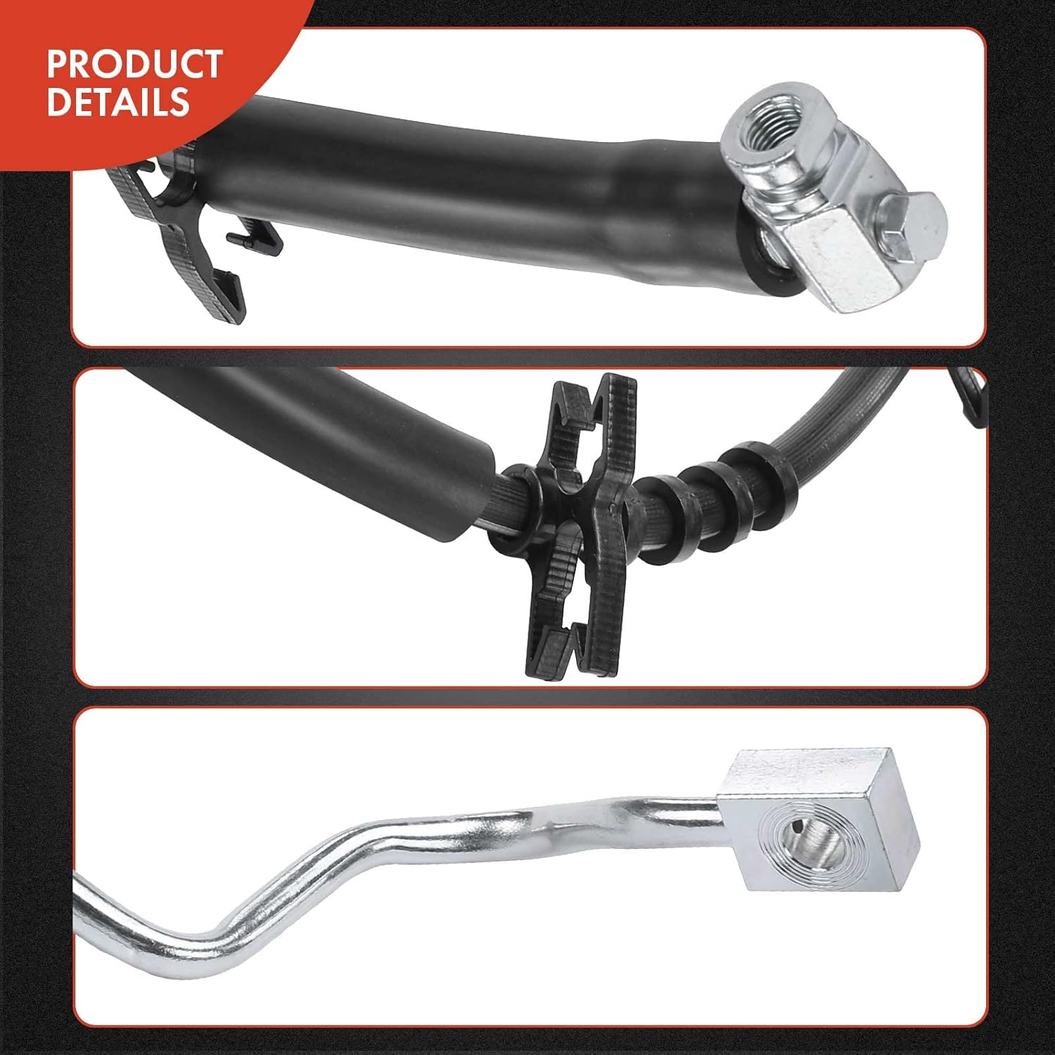 A-Premium Front Driver Brake Hydraulic Hose Compatible with Select Ford and Lincoln Models - F-150 F150 2005-2008, Mark LT 2006-2008, Without Bracket - Replace# 7L3Z2078L