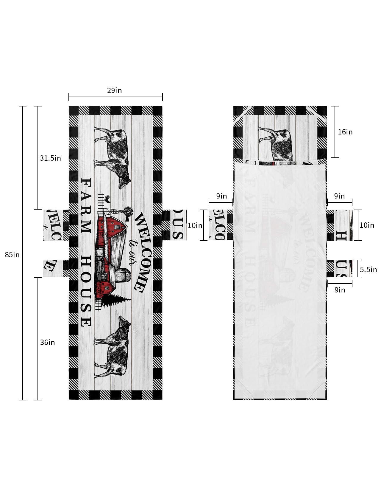 Welcome to Our Farm House Beach Lounge Chair Towel Cover, Soft Chaise Lounge Towel with Side Pockets Patio Pool Chairs Cover for Beach/Pool Sunbathing 29x85 Black and White Checkered