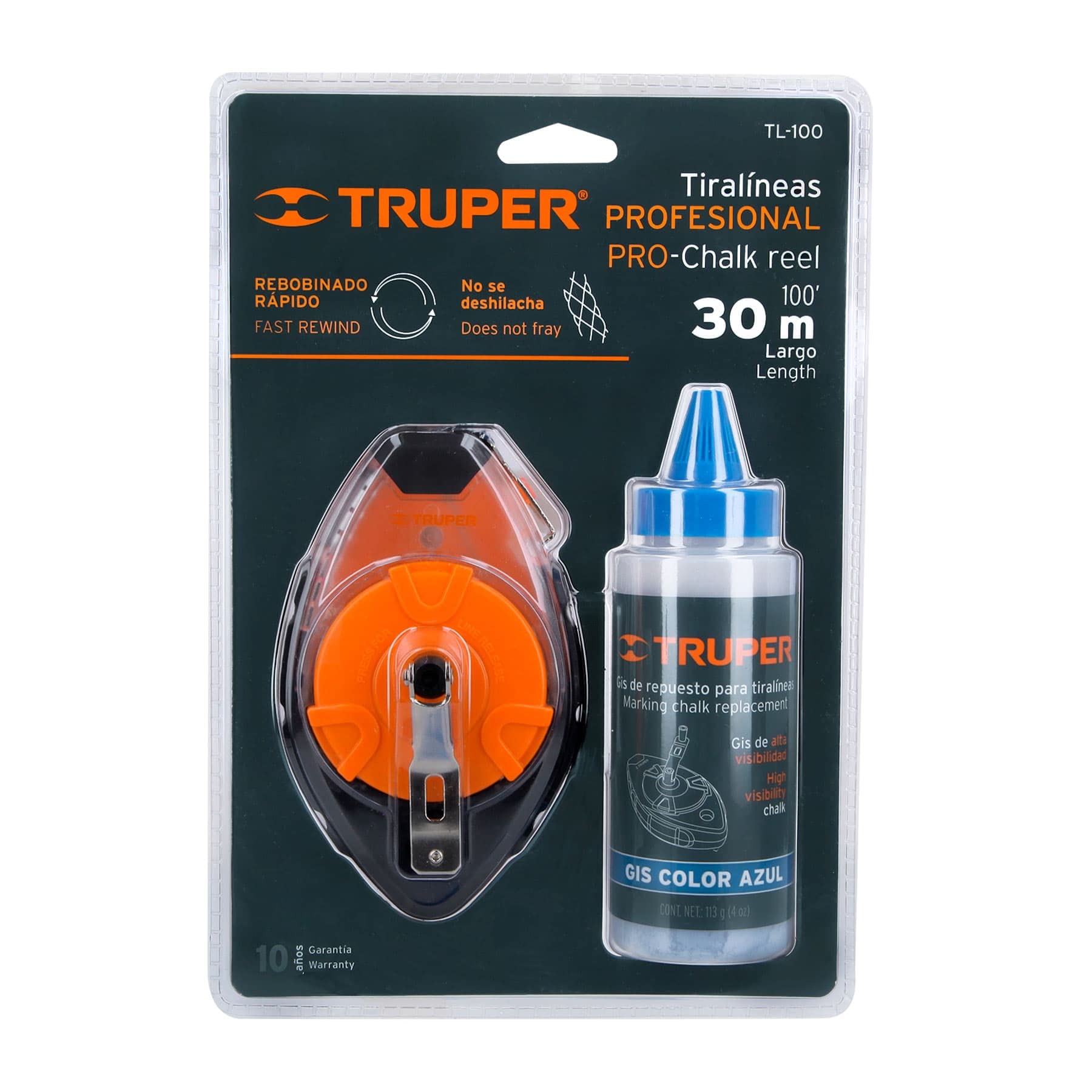 Tiralíneas profesional con polvo - 30 m