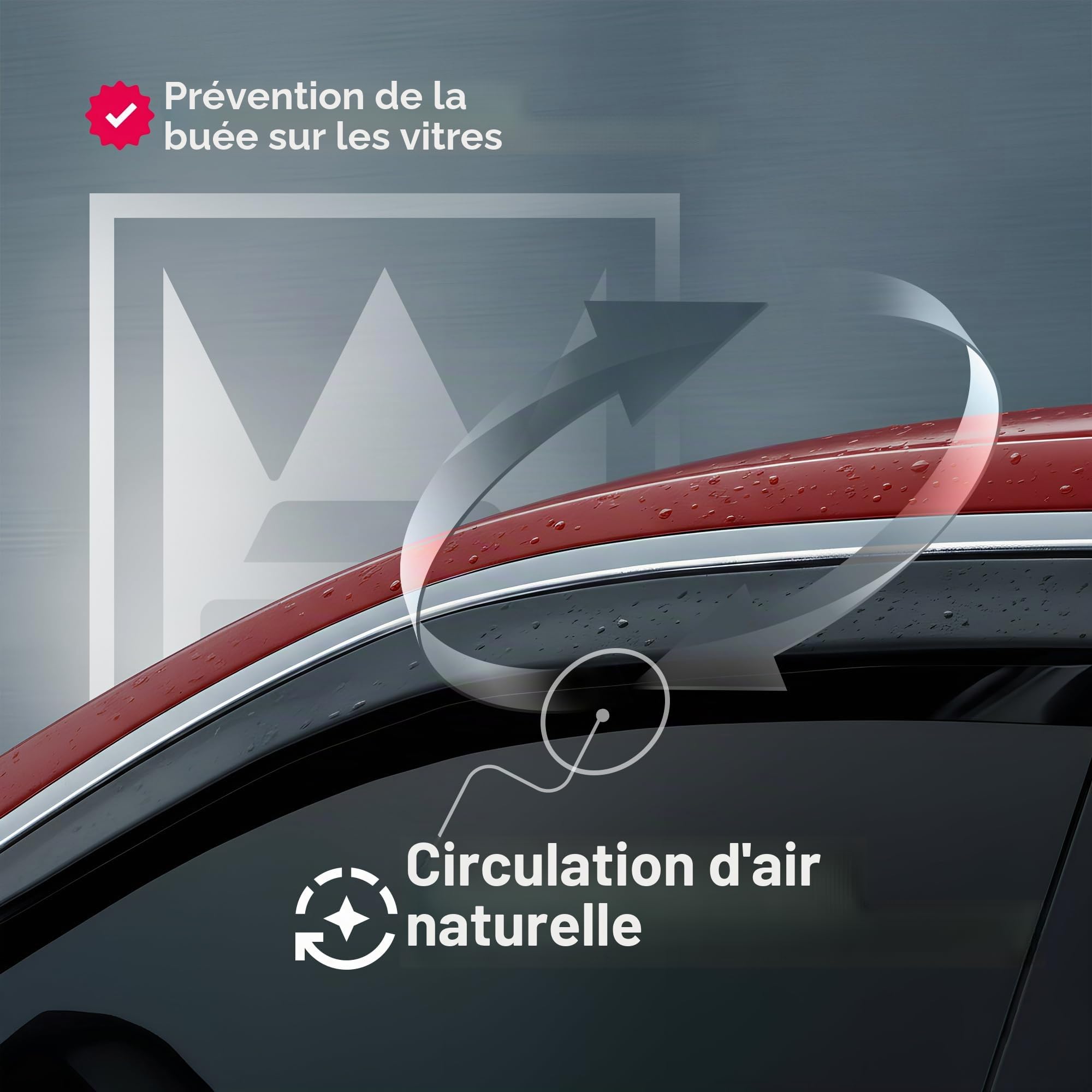 MOTOS Deflecteur vitre voiture pour Citroen JUMPY III depuis 2016 Déflecteurs d'air élégants avec installation facile, Réduction du bruit et des turbulences, Déflecteurs de fenêtre latérale robustes e