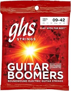 GHS Strings, GBXL Boomers, Nickel Plated Steel Electric Guitar Strings, Legendary Strength, Consistent Intonation, Unrivaled Sustain, Long Lasting Brightness & Tone. For 6-String Guitar 9-42 XLT Gauge