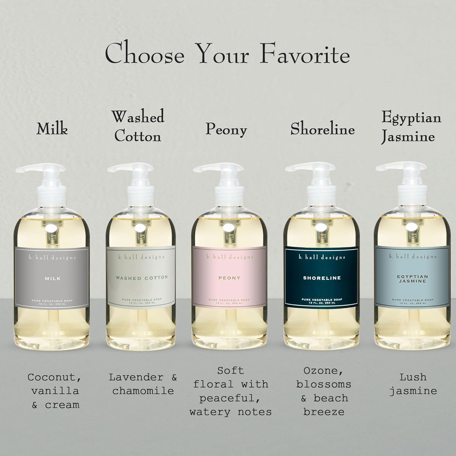 K. Hall Designs Milk Liquid Hand Soap, Soothing and Creamy-Sweet Coconut Vanilla Scent, Natural Liquid Soap for Bathroom & Kitchen, Plant-Based Formula, 12 fl oz - Image 5