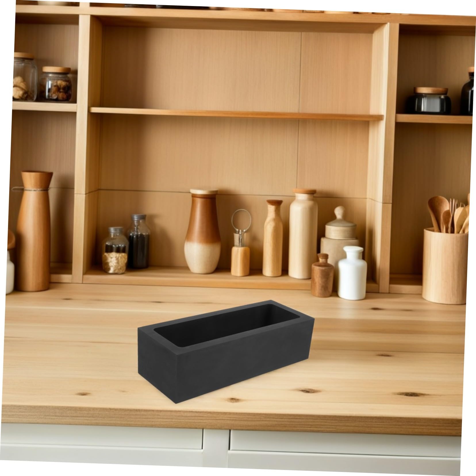 Angoily Creuset et Précision D'ingénierie 5kg en Graphite Noir Performance Antiadhésive pour Fonderie de Bijoux en Métaux Précieux Adaptée la Coulée en Atelier