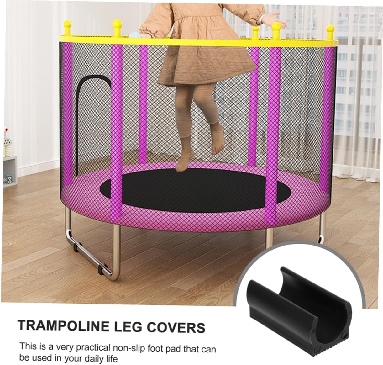 BESPORTBLE Open Pipe Clamp Chair Legs Pads Chair Foot Floor Glides Chair Leg Non-Slip Tips Bar Stool Foot Table Leg