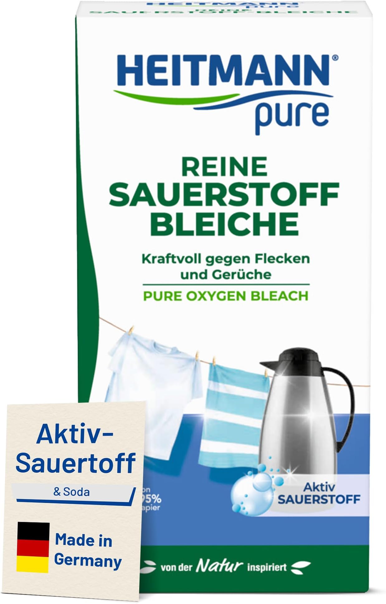 Reine Sauerstoffbleiche: Ökologisches Bleichmittel, hohe Waschkraft gegen Flecken & Schmutz, 1 x 350 g