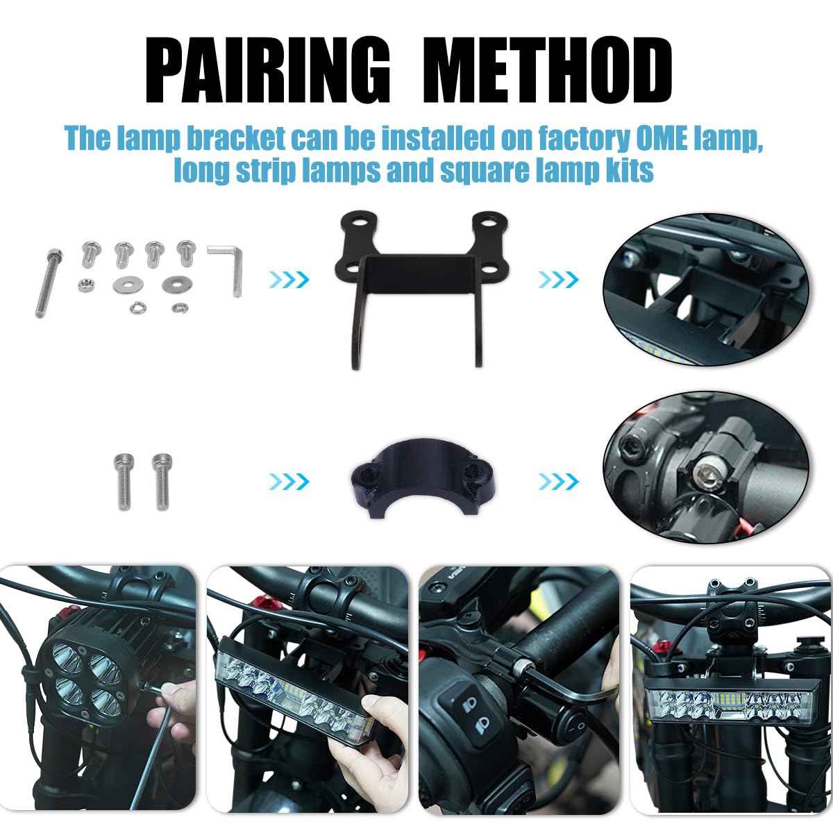 JESTOP Kit di fari LED per Talaria Sting R MX4 MX3, barra luminosa Plug N Play con staffa di montaggio per faro, 6000 K ad alta luminosità, fari anteriori ad alta trasmissione (con interruttore)