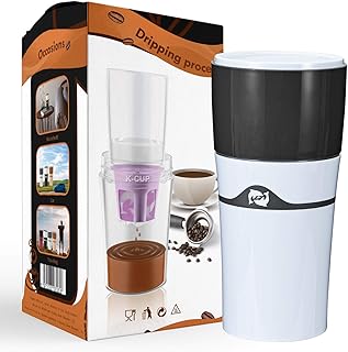 Drip Coffee Makers with Reuasble K Cups Coffee Pods Portable Thermal Drip Instant Single Serve Coffee Brewer for Backpacki...