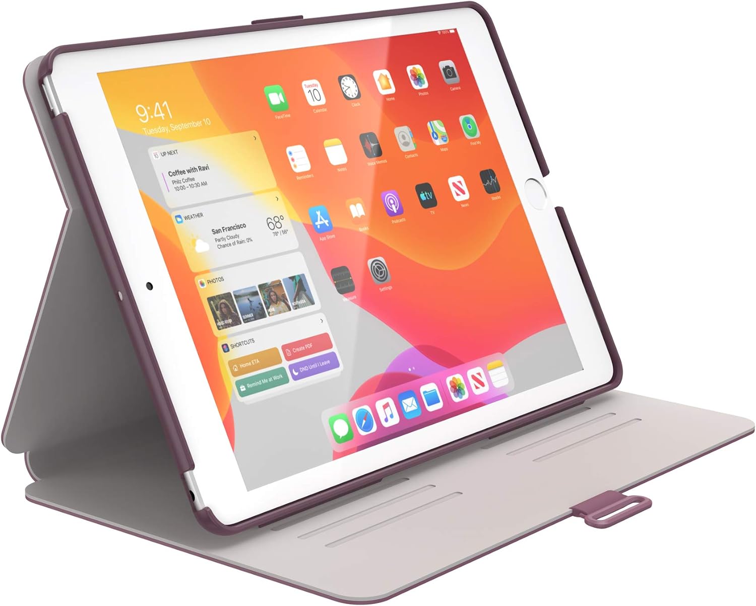 Speck Products BalanceFolio iPad 10.2 Inch Case and Stand (2019), Plumberry Purple/Crushed Purple/Crepe Pink, Model:133535-7265 : Electronics