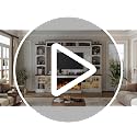 98" Farmhouse TV Stand with 36" Electric Fireplace, Bookshelves, Fits 75" TVs, Entertainment Center with Storage Cabinet, Large Wall Unit Media Console for Living Room, White image 7