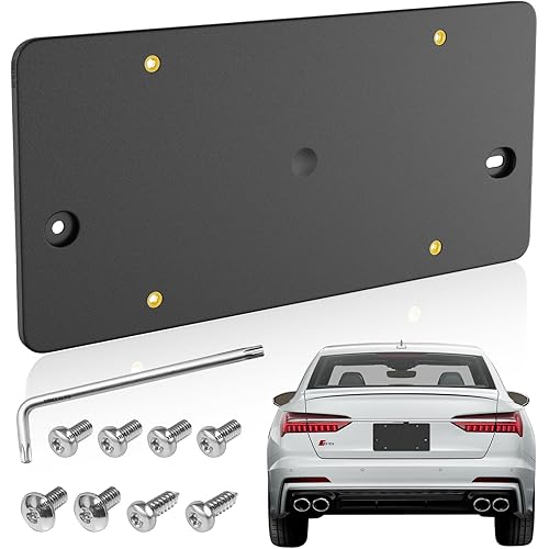 Rear License Plate Bracket Holder for Audi A3 A4 A5 A6 A7 S4 S5 S6 S7 RS5 RS6 RS7 Q3 Q5 SQ5 2012-2024 Licence Plate Bumper Car Tag Frame Mounting Kit