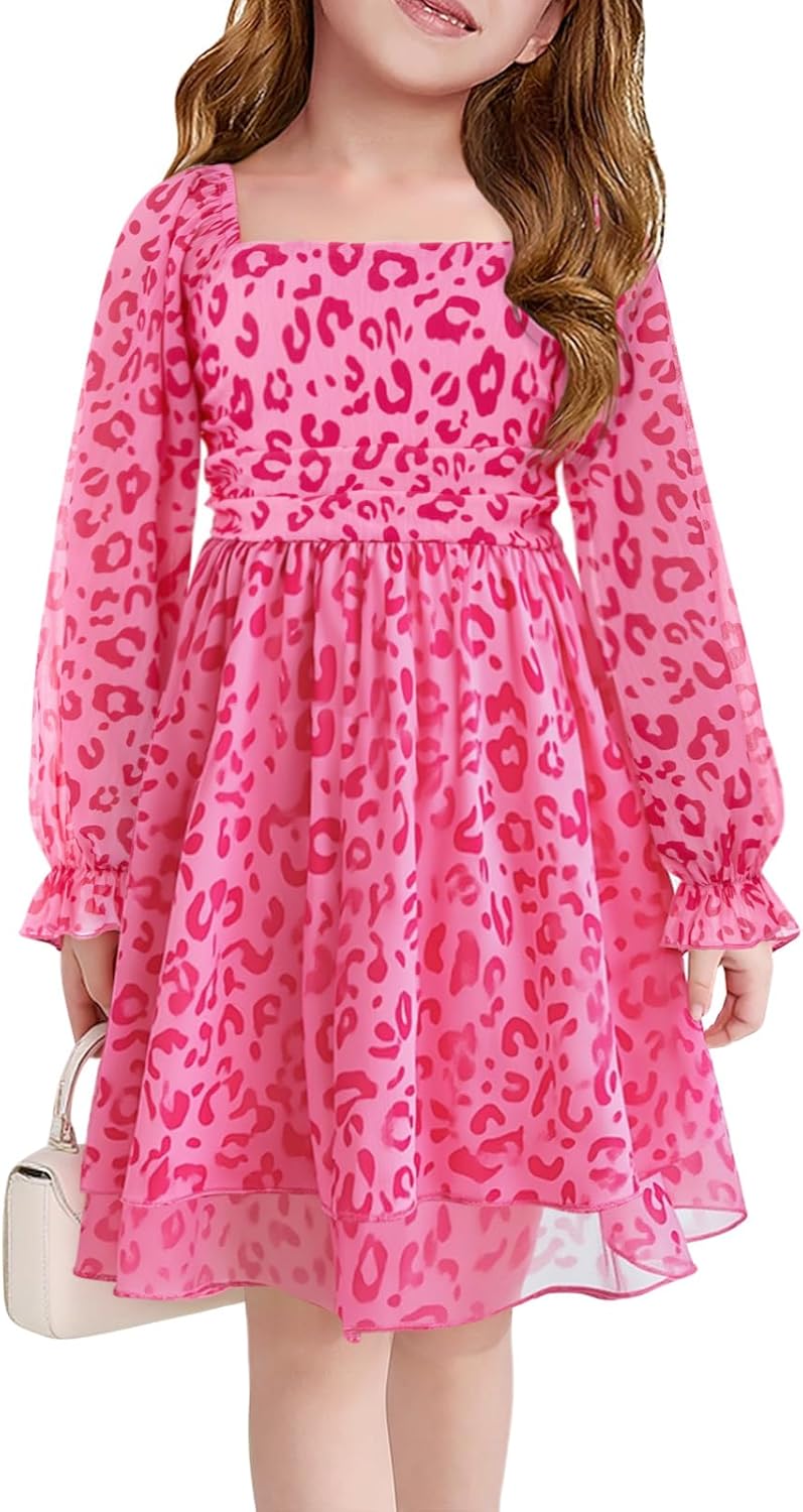 Girls puff sleeve tiered princess party dress for ages 514