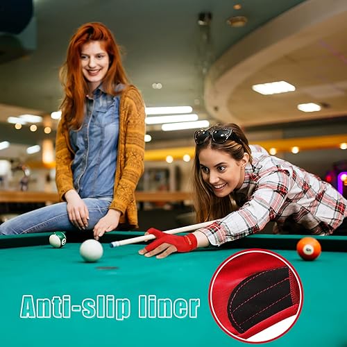 Miniatura 2 de Junkin - 15 guantes de billar con 3 dedos, guantes de billar, elásticos, para hombre y mujer