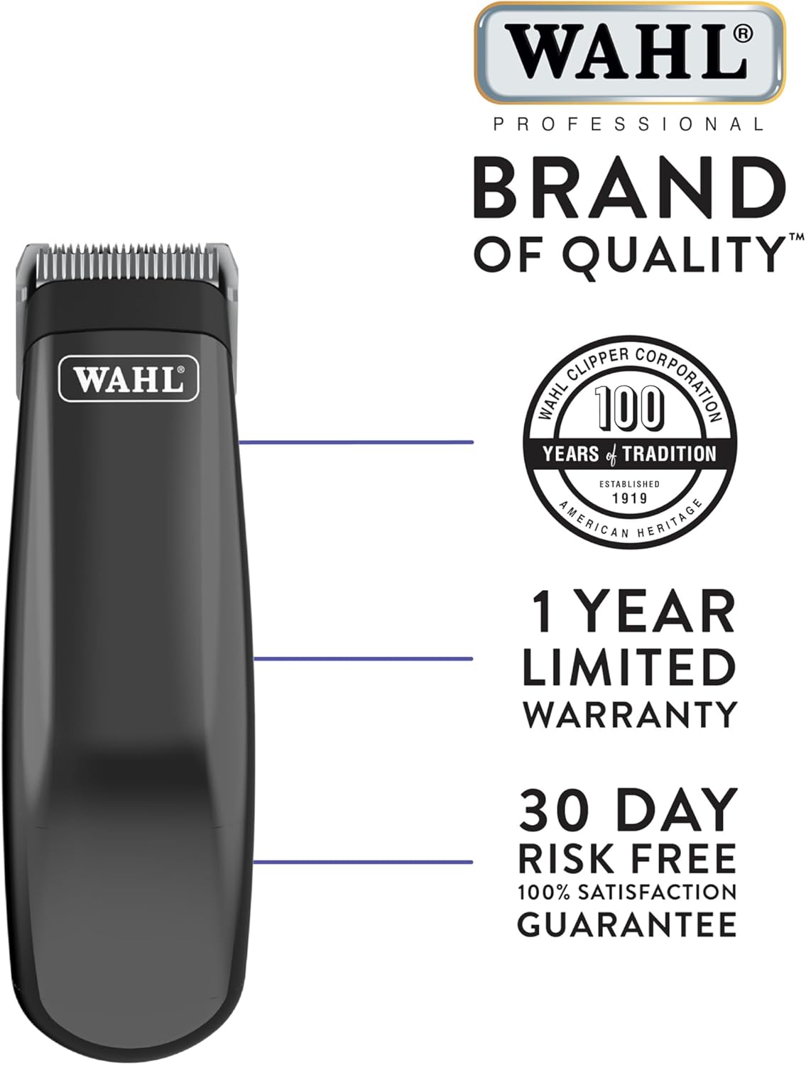 Wahl Professional Animal Super Pocket Pro Pet, Dog, & Cat Trimmer & Grooming Kit - Black Chrome