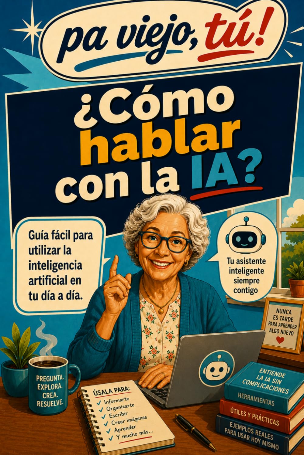 ¿Cómo hablar con la IA?: Guía fácil para entender y usar la inteligencia artificial en tu día a día (Pa viejo, tú!)