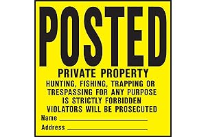 Hy-Ko YP-1 11" x 11" Yellow Plastic Posted Signs - 20 Pack