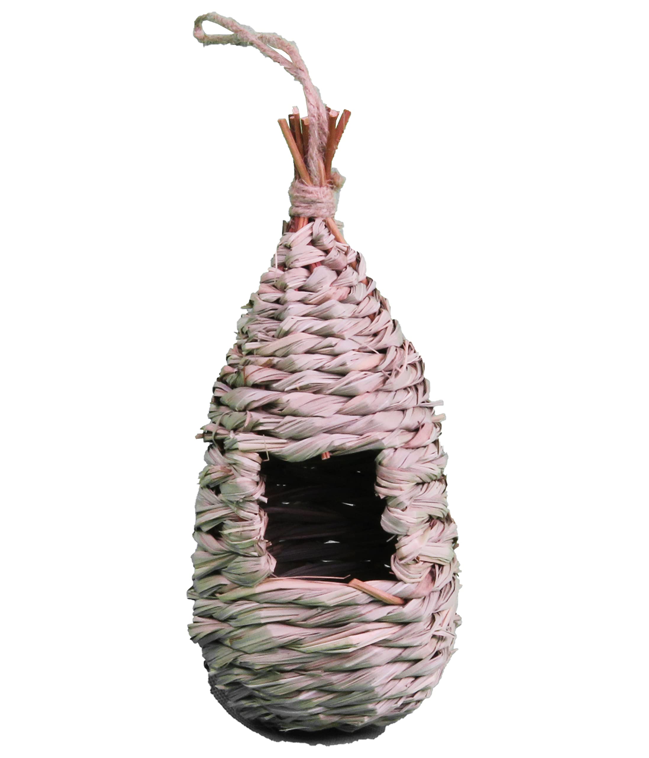 Dehner Natura Wild Bird Nest Bag Herdis, Entrance Hole 4.5 cm, 10 cm, Height 22 cm, Bristle Grass