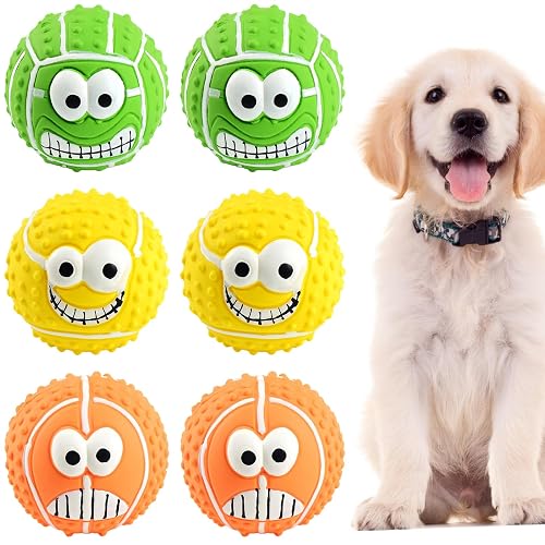 Pelota De Juguete Para Perro, 6 Piezas Pelota Perro Indestructible, Pelota Perros Con Sonido